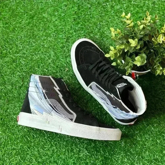 NEW🌟Vans Sk8 Hi Bolt Chrome Flash Black - Picture 5 of 6